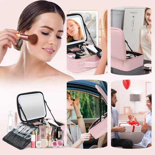 Spark Shine™ - On The Go LED Mirror Makeup Case