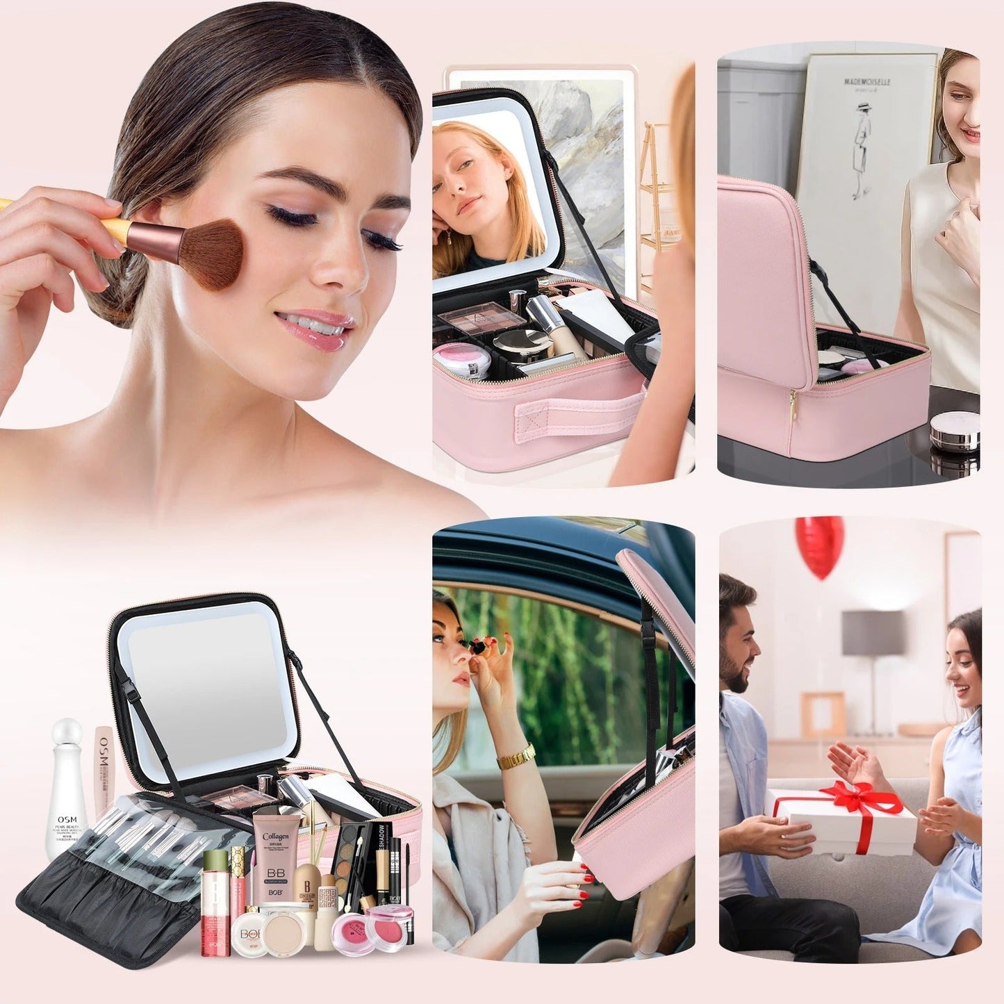 Spark Shine™ - On The Go LED Mirror Makeup Case --