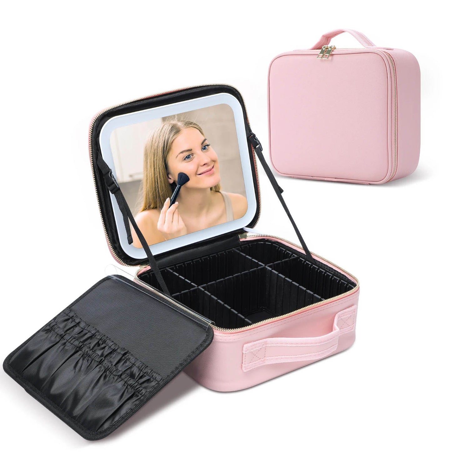 Spark Shine™ - On The Go LED Mirror Makeup Case