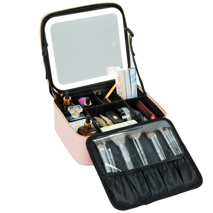 Spark Shine™ - On The Go LED Mirror Makeup Case -