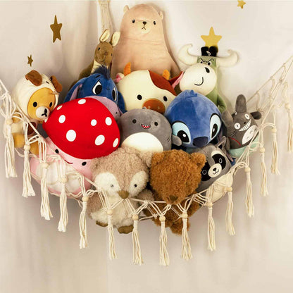 Cuddle Cloud - Stuffed Toy Storage Hammock With LED Lights